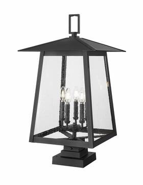 5015phxls-sqpm-bk Z-lite - Rainer 5 Light Outdoor Pier Mount-28.5 Inches Tall And 15.5 5015phxls-sqpm-bk Z-lite - Rainer 5 Light Outdoor Pier Mount-28.5 Inches Tall And 15.5