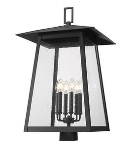 5015phxxls-bk Z-lite - Rainer 6 Light Outdoor Post Mount-30 Inches Tall And 17.5 Wide