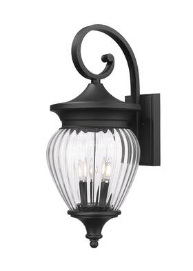 5016b-bk Z-lite 5016b Davina 4 Light 28 Inch Tall Marine Grade Outdoor Wall - Black