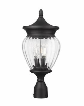 Mount-20.25 Z-lite 5016phmr-bk - Davina 3 Light Outdoor Post Inches Tall And 9 Wide