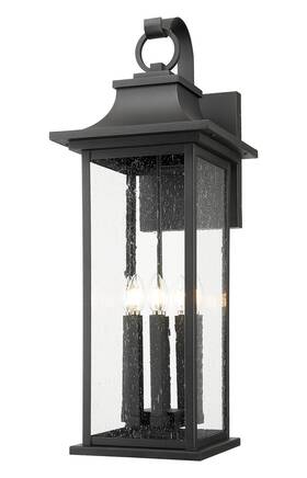 5017xl-bk Z-lite 5017xl Tiberius 6 Light 34 Inch Tall Outdoor Wall Sconce - Black
