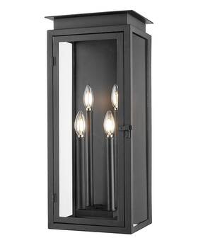 5018b-bk Z-lite 5018b Nova 4 Light 25 Inch Tall Outdoor Wall Sconce - Black