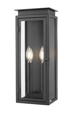 Mount-16.5 Z-lite 5018s-bk Nova - 2 Light Outdoor Wall Inch Tall And 6.5