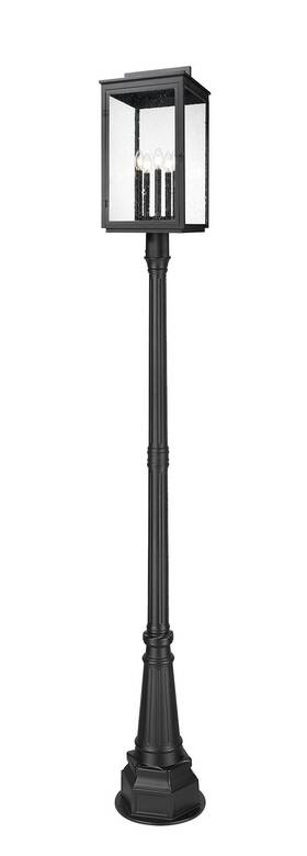 5019phxlr-564p-bk Z-lite 5019phxlr-564p Hartwell 5 Light 109 Inch Tall Post - Black