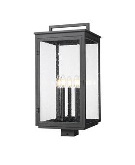 5019phxls-bk Z-lite 5019phxls Hartwell 5 Light 25 Inch Tall Post - Black