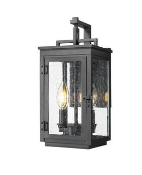 5019s-bk Z-lite 5019s Hartwell 2 Light 14 Inch Tall Outdoor Wall Sconce - Black 5019s-bk Z-lite 5019s Hartwell 2 Light 14 Inch Tall Outdoor Wall Sconce - Black