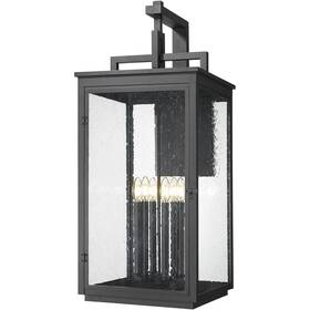 5019xxl-bk Z-lite Hartwell 6 Light 36 Inch Sand Black Outdoor Wall