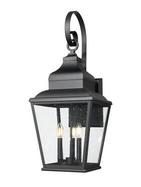 5029b-bk Z-lite 5029b Raphael 3 Light 31 Inch Tall Outdoor Wall Sconce - Black 5029b-bk Z-lite 5029b Raphael 3 Light 31 Inch Tall Outdoor Wall Sconce - Black