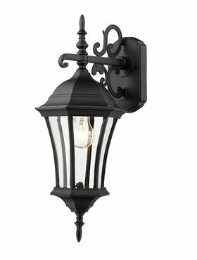 522s-bk Z-lite Wakefield - 1 Light Outdoor Wall Mount Black Finish With Clear