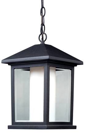 523chb Z-lite Mesa 1-light Outdoor Chain Mount Ceiling Fixture Light In Black
