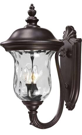 533m-bk Z-lite 533m Armstrong 19 Inch Tall 2 Light Wall Sconce - Black Open Box Item