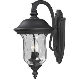 534m-bk Z-lite Armstrong 2 Light 19.5 Inch Black Outdoor Wall