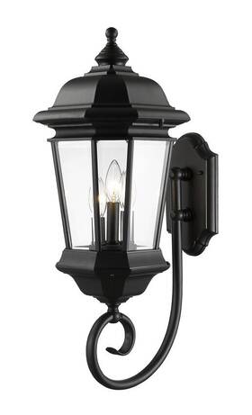 540b-bk Z-lite Melbourne 25 Inch Tall 3 Light Wall Sconce Black - Open Box