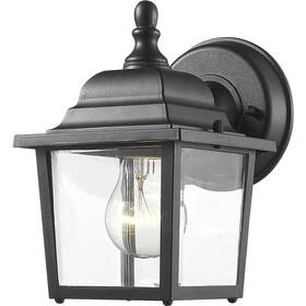 546bk Z-lite Waterdown 1 Light 8.38 Inch Black Outdoor Wall