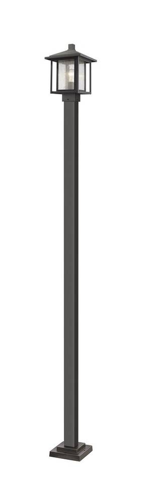 554phms-536p-orb Z-lite - Aspen 1 Light Outdoor Post Mount Lantern In Urban Style 9.25 Inches
