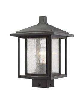 554phms-orb Z-lite - Aspen 1 Light Outdoor Post Mount Lantern In Urban Style 9 Inches