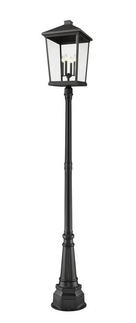 568phxxlr-564p-bk Z-lite 568phxxlr-564p Beacon 4 Light 113 Inch Tall Outdoor Single - Black