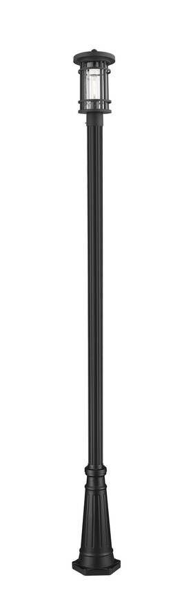 570phm-519p-bk Z-lite Jordan 1-light Outdoor Post Mounted Fixture Light In Black