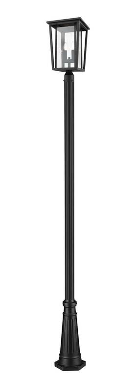571phbr-519p-bk Z-lite Seoul 2-light Outdoor Post Mounted Fixture Light In Black