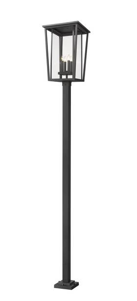 571phxxls-536p-bk Z-lite Seoul 4-light Outdoor Post Mounted Fixture Light In Black