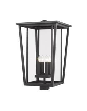 571phxxls-bk Z-lite Seoul 4-light Outdoor Post Mount Fixture Light In Black 571phxxls-bk Z-lite Seoul 4-light Outdoor Post Mount Fixture Light In Black