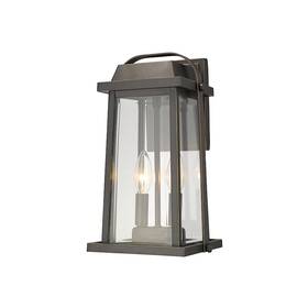574m-orb Z-lite Millworks 2 Light Outdoor Sconce Bronze/clear Beveled -
