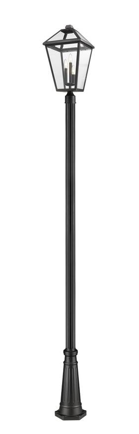 579phxlr-519p-bk Z-lite Talbot 3-light Outdoor Post Mounted Fixture Light In Black