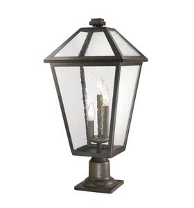 579phxlr-533pm-orb Z-lite - Talbot 3 Light Outdoor Pier Mount Lantern In Traditional Style