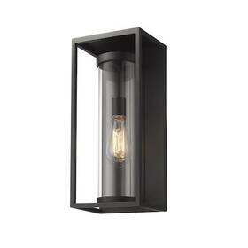 584m-bk Z-lite Dunbroch 1 Light Outdoor Wall Sconce Black And Clear 584m-bk Z-lite Dunbroch 1 Light Outdoor Wall Sconce Black And Clear