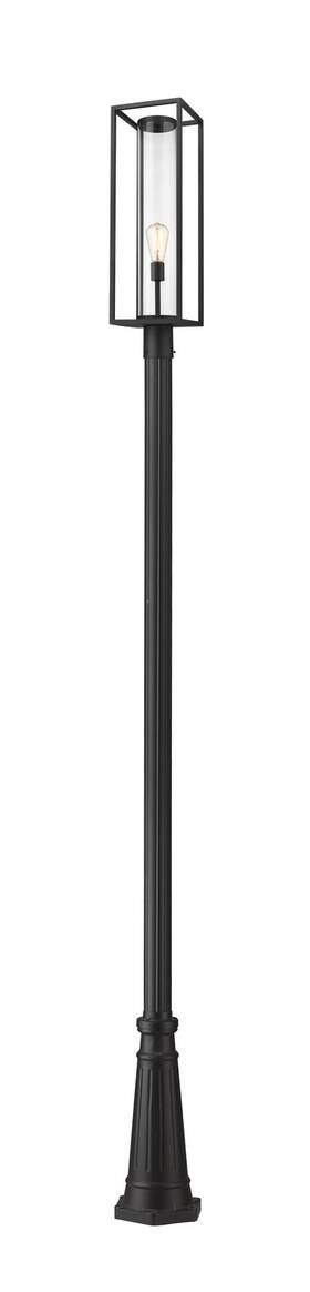 584phbr-519p-bk Z-lite Dunbroch 1-light Outdoor Post Mounted Fixture Light In Black 584phbr-519p-bk Z-lite Dunbroch 1-light Outdoor Post Mounted Fixture Light In Black