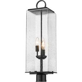 Style-26.5 Z-lite 592phbr-bk - Sana 3 Light Outdoor Post Mount In Contemporary Inches