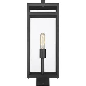 596phbs-bk Z-lite - Nuri 1 Light Outdoor Post Mount In Modern Style-21 Inches Tall And