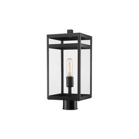 Style-17.75 Z-lite 596phmr-bk - Nuri 1 Light Outdoor Post Mounted Fixture In