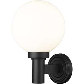 597m-bk Z-lite Laurent 1 Light 12.5 Inch Black Outdoor Wall