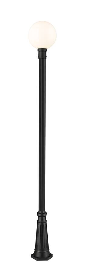 597phb-519p-bk Z-lite 597phb-519p Laurent 110 Inch Tall Post Light - Black