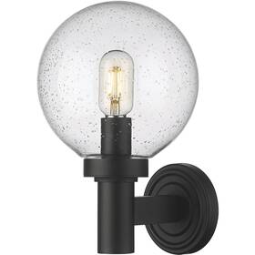 599m-bk Z-lite Laurent 1 Light 12.5 Inch Black Outdoor Wall