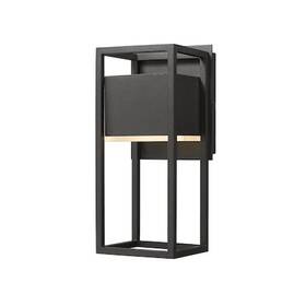 Z-lite 685659152401 585s-bk-led Barwick 1 Light Outdoor Wall Sconce Black And Etched