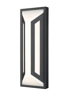 Z-lite 685659214765 5028m-led Banff 16 Inch Tall Led Outdoor Wall Sconce - Black