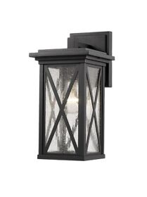 583s-bk Z-lite Brookside 1 Light Outdoor Wall Mount In Industrial Style 6 Inches 583s-bk Z-lite Brookside 1 Light Outdoor Wall Mount In Industrial Style 6 Inches