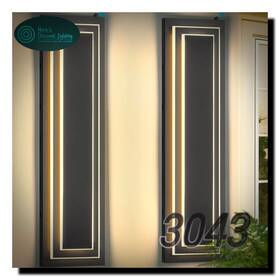 Zsmaiku 445002513555 23.6 In Dusk To Dawn Exterior Lighting Black Modern Outdoor Wall Lights