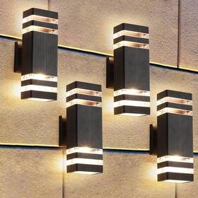 Ip65 Zsmaiku 726954039711 4 Pack Up And Down Lights Outdoor Light Fixture 14w 3000k 1100lm Warm Wh