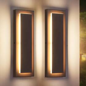 Mk-108-600whsh-1 Zsmaiku 24 Led Outdoor Wall Light 2 Pack Modern Waterproof Porch Sconce Mk-108-600whsh-1 Zsmaiku 24 Led Outdoor Wall Light 2 Pack Modern Waterproof Porch Sconce