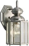 1-LIGHT Clear Beveled Glass Traditional Outdoor Wall Lantern Light, Brassguard. Fixed Price $141.99.