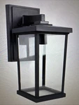 Solus Artisan Large Square 14.40 In. Black Outdoor Hardwired Lantern Sconce. Fixed Price $22.46.