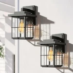 Lnc 6VZRFIHD1254D37 Modern Rustic Black Outdoor Sconce Wall Lantern (2-PACK). Fixed Price $89.99.