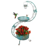 Bird Bath Pedestal 36 Solar Lighting Flower Planter Garden Vintage Dreamsoul. Fixed Price $89.99.