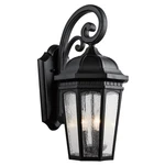 Kichler 9034 Courtyard Light 22"W Outdoor Wall Sconce - Black. Fixed Price $363.99.