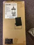 Kichler 9835 Black Barrie 14" Outdoor Pendant With Beveled Glass Panels. Fixed Price $50.00.