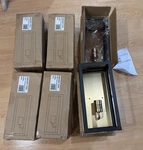Cedar Hill 13 In. SET-6 Black Gold Metal Outdoor Wall Lantern Sconce Light. Fixed Price $99.00.