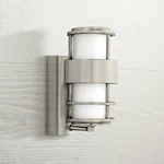 Hinkley Saturn Stainless Steel 12" High Outdoor Wall Light. Fixed Price $529.00.
